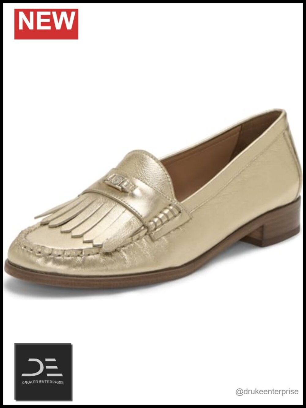 Leather Penny Loafers Slip-On Flats for Women Casual Business